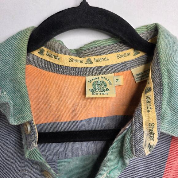 Shelter Island Outfitters, Vintage Pastel Button-Up Long Sleeve, Mens, XL - Picture 1 of 8